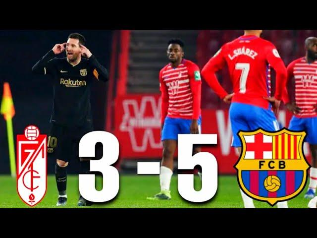 Granada vs Barcelona 3-5  All goal highlights & English commentary!! 2021 HD