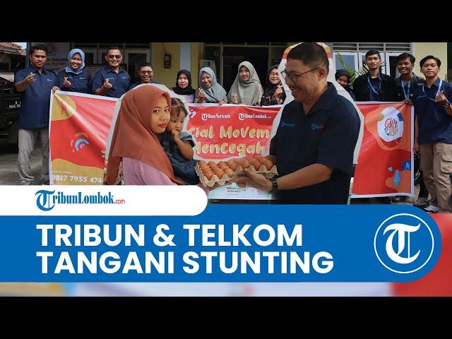 Tribun Lombok Bersama Telkom Indonesia Bagikan Telur untuk Cegah Stunting di Kota Mataram