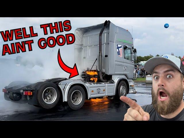 My Scania Caught FIRE at Finnish Truck Show! It Was BAD…