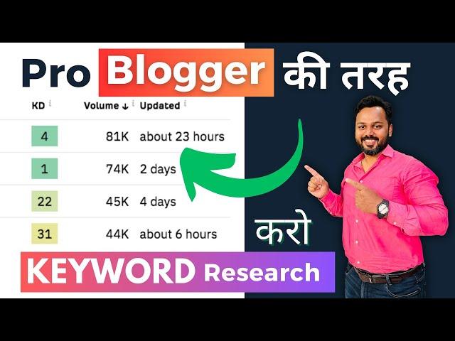 Pro Blogger Keyword Research Technique | Keyword Research for Blogger 2023