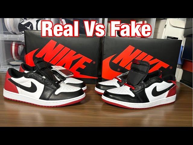 Air Jordan 1 Black Toe Real Vs Fake Review.