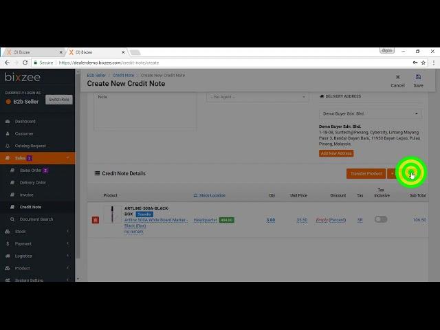 Bixzee Ecommerce Tutorial Credit Note and Document Search