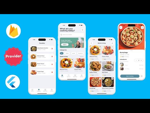 Complete Flutter App Using Flutter Firebase and Provider - Recipe App
