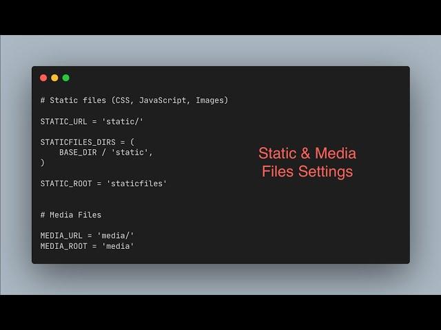 Configure Static & Media Files in Django | Python