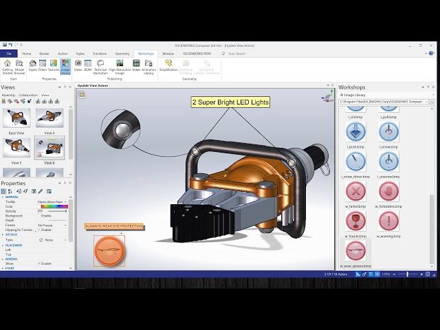 SOLIDWORKS Composer - Update Views with Actors