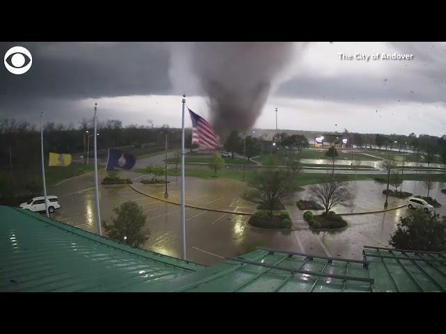 Watch: American flag still standing after tornado