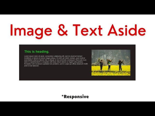 How to Align Image and Text Side by Side with HTML & CSS | frontendDUDE