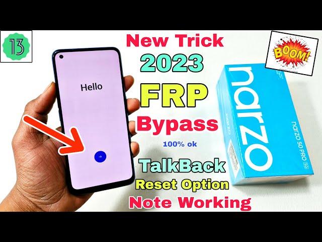 Realme Narzo 50 Pro 5G FRP Bypass Android 13 Update | Realme (RMX3395) Google Account Bypass |