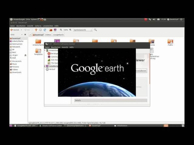 Linux Ubuntu Installieren von googleearth6 Tutorial