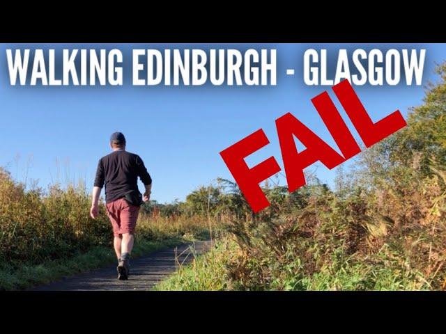 I tried to walk from Edinburgh to Glasgow in a day.  This is what happened...