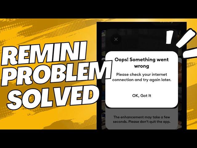 Remini Please Check Your Internet Connection Not Working