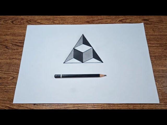 3d trick art on paper easy | optical illusion cube