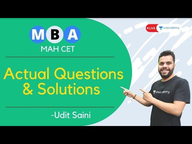 MAH CET previous year question paper| Actual Questions and Solutions | MBA CET quantitative aptitude