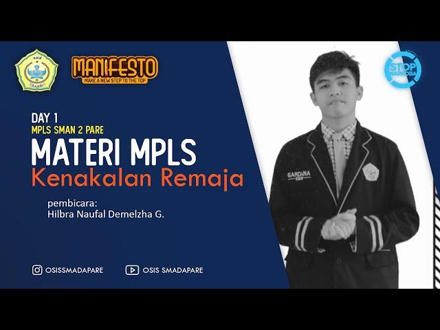 MATERI : KENAKALAN REMAJA