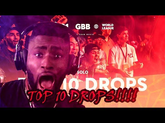 THIS GOT DISRESPECTFUL!!!! TOP 10 DROPS  Solo | GRAND BEATBOX BATTLE 2021: WORLD LEAGUE (REACTION)