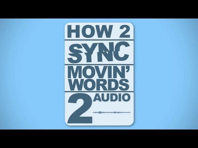 How to Sync Motion Typography to Audio - Adobe After Effects Tutorial