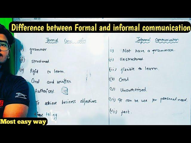 Difference between formal communication and informal communication ||Formal and informal communic...