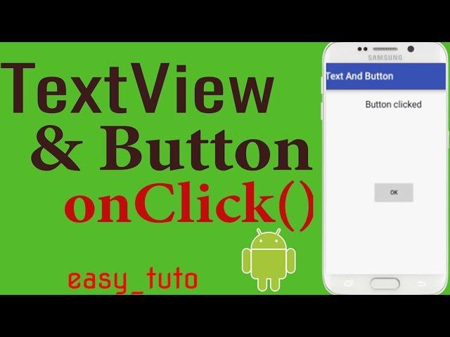 TextView and Button onCLick | Android Studio Tutorial (Beginners) HD | All About Android