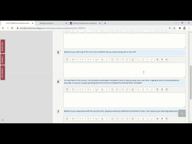 Moodle Questionnaire Tutorial