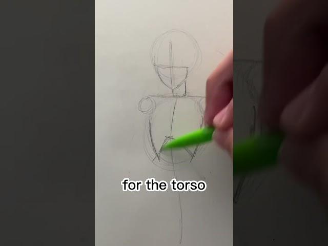 How to draw the femal torso in 25 seconds#shorts #art #arttutorial