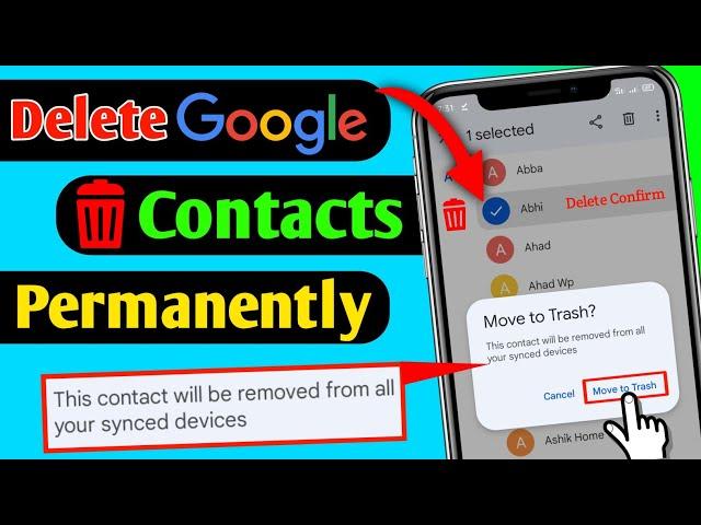 How To Delete Contacts From Google Account || How To Delete Contacts From Gmail Account Permanently