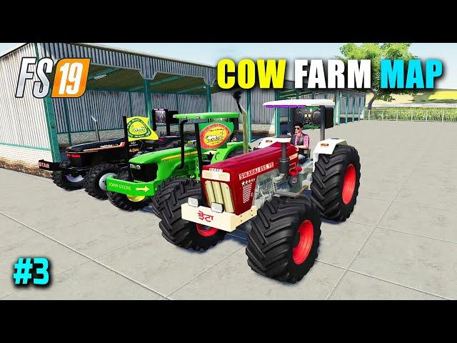 Buying Indian Tractors | Barley Harvest - Farming Simulator 19 | FS19 Cow Farm Map | Part 3