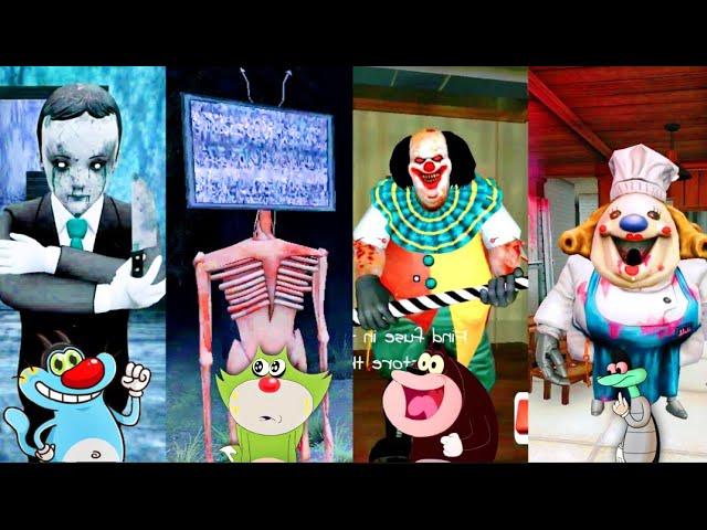 ️ TV HEAD vs EVIL DOLL vs ICE SCREAM 6 vs IT HORROR CLOWN Gameplay With Oggy and Jack Voice