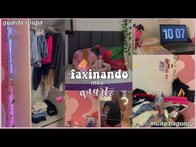 FAXINA NO MEU QUARTO ~ organização, guarda-roupa e escrivaninha