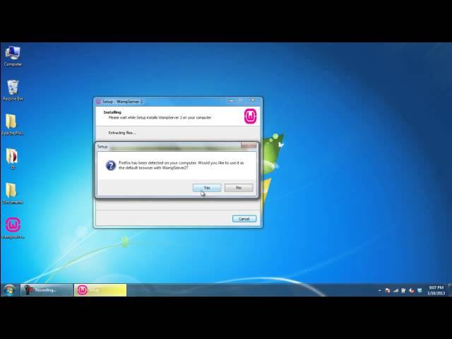 How to install WampServer in Windows 7