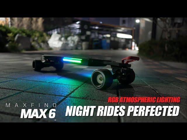 Night Rides Perfected: Maxfind MAX6 Electric Skateboard in Action! 