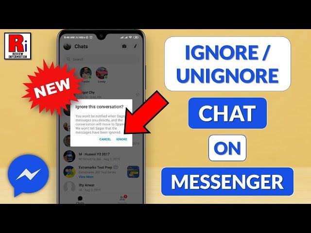 How to Ignore Messages and Unignore Messages on Facebook Messenger