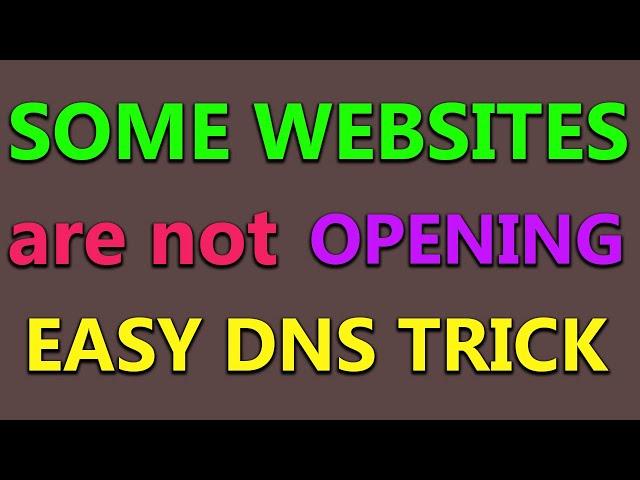 How to Open Blocked Websites by Changing DNS Setting