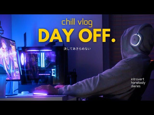 Gaming vlog | Chill day off as an introvert homebody