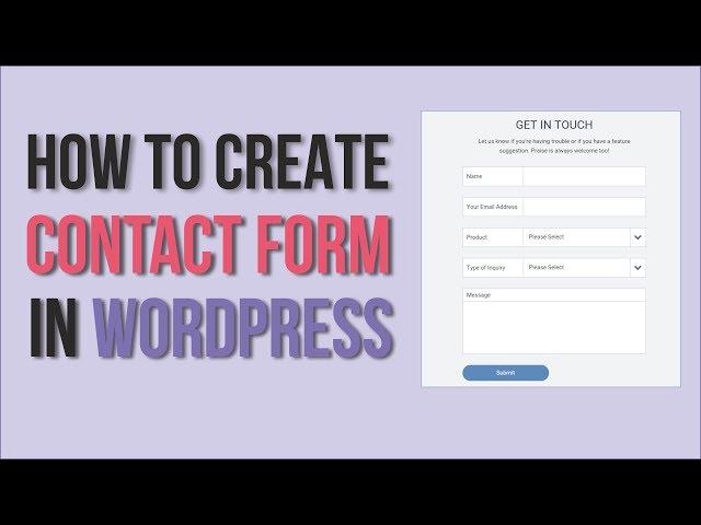 How to Create a Contact Form  in WordPress - Using WPForms - EASY