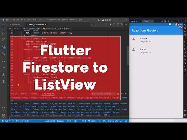 Flutter: Read Firebase Cloud Firestore to ListView