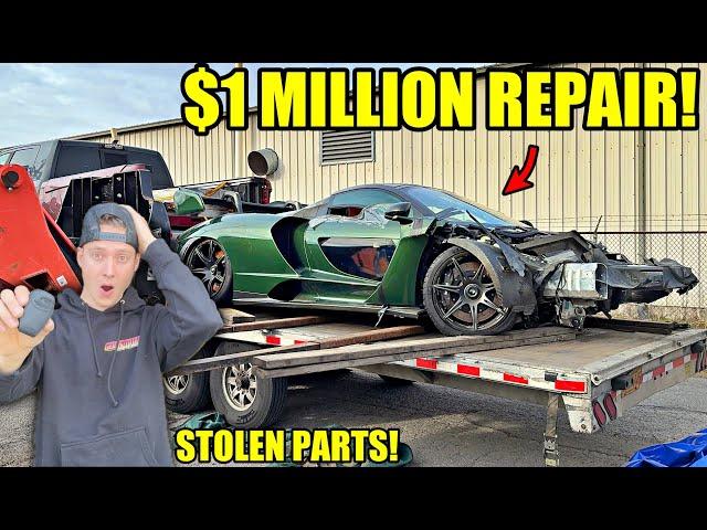 Rebuilding The Rarest Wrecked Mclaren Senna!!!