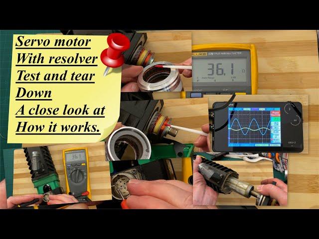 Resolver servo motor test and tear down #electronics #diy #motor #servomotors