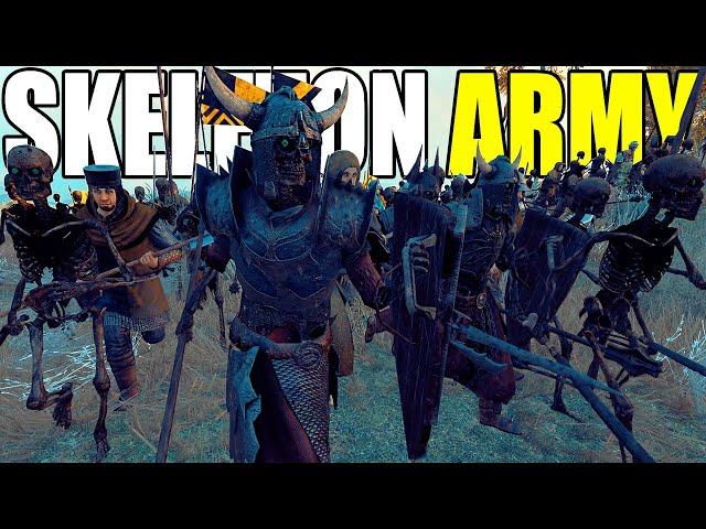 Can 50 Cavalry Survive 500 SKELETON ARMY Invasion?! - Bannerlord: Old Realms #2