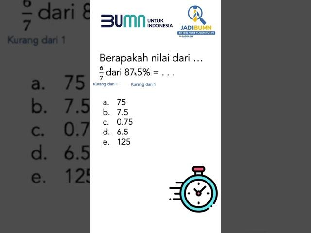 CUKUP 3 DETIK UNTUK MENJAWB SOAL TES TKD BUMN #fhcibumn #bumn #short #testkd #shorts #shortvideo