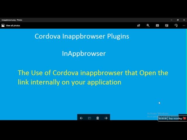 InAppbrowser plugin in Cordova application