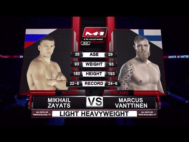 Mikhail Zayats vs Marcus Vanttinen, M-1 Challenge 82