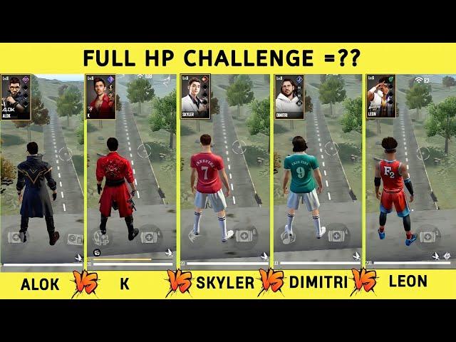 ALOK VS KSHMR VS SKYLER VS DIMITRI VS LEON FULL ABILITY TEST - GARENA FREE FIRE