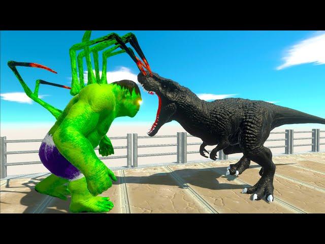 MUTANT HULK vs DARK T-REX DEATH RUN - Animal Revolt Battle Simulator