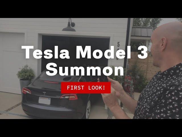 Trying the Tesla Model 3 Summon feature for the first time!