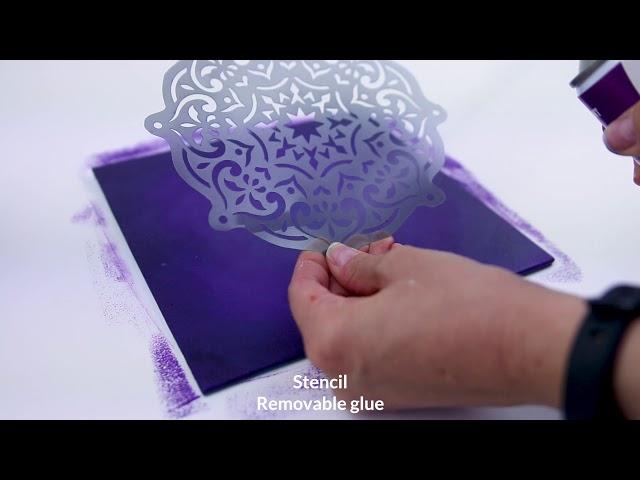 Creative corner -  Easy acrylic stencil painting on canvas