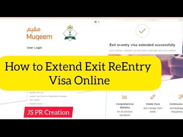 How to extend Exit ReEntry Visa Online | Extend Reentry visa in Muqeem online #ksa #muqeem