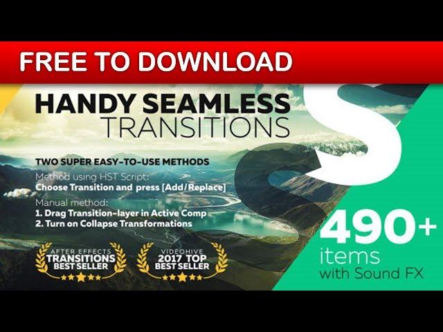 Handy Seamless Transitions | Pack & Script | V. 3.2 | After Effects | Free Download