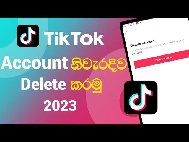 Delete tiktok account | How to delete tiktok account in sinhala | 2023