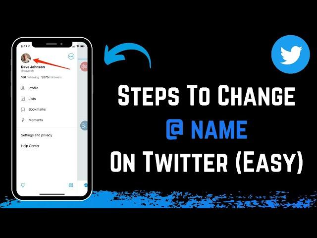 How to Change Twitter @ name !