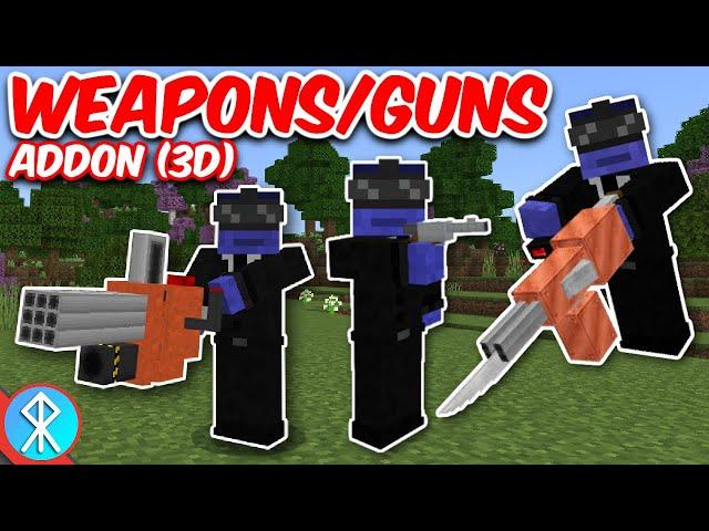 3D WEAPONS ADDON | Bedrock/MCPE/Xbox Minecraft